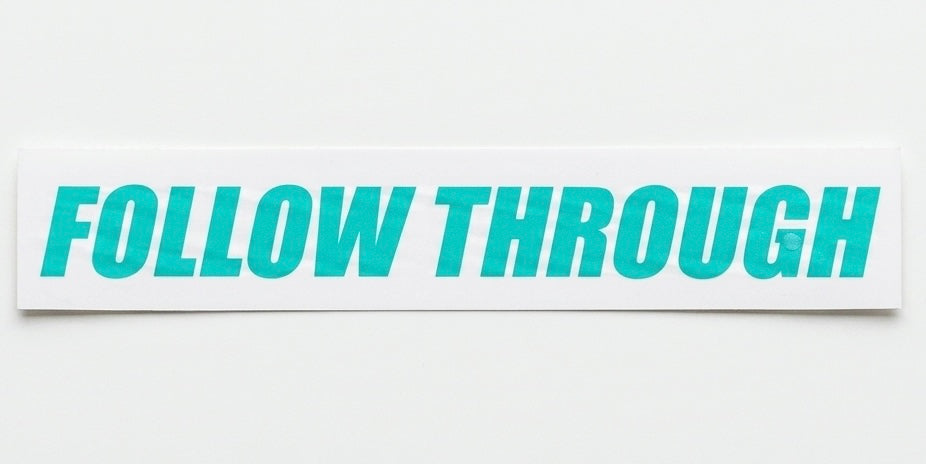 Follow Through decal